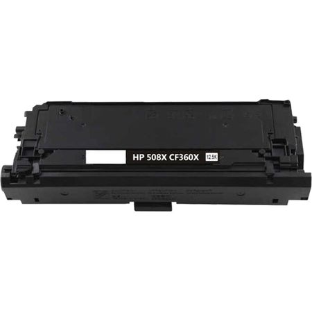 HP 508X Black Compatible High-Yield Toner Cartridge (CF360X)