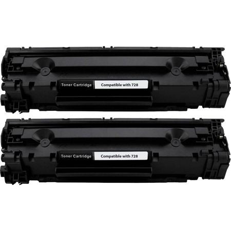 2 Pack Canon 128 Black Compatible Toner Cartridges (3500B001AA)