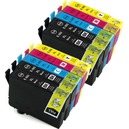 10 Pack Compatible Epson 502XL High Yield Printer Ink Cartridges