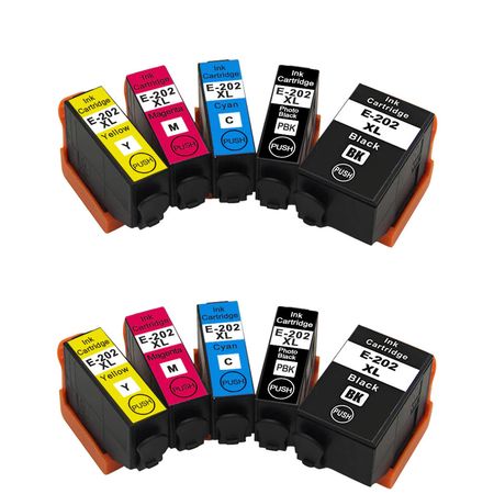 10 Pack Epson 202XL High-Yield Compatible Ink Cartridges (Europe)